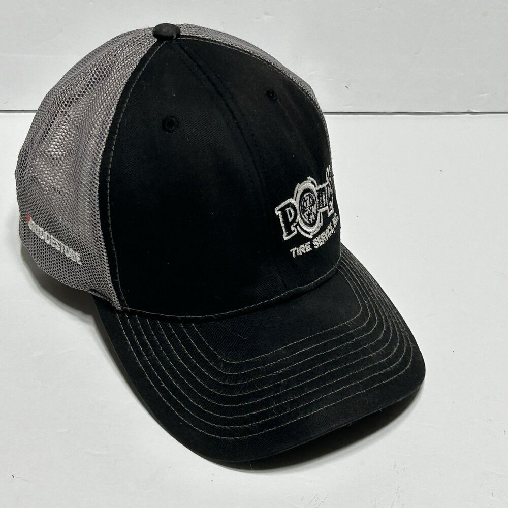 Pomps Tire Service Black/Gray Mens Hat Snapback Adjustable Ball Cap Baseball
